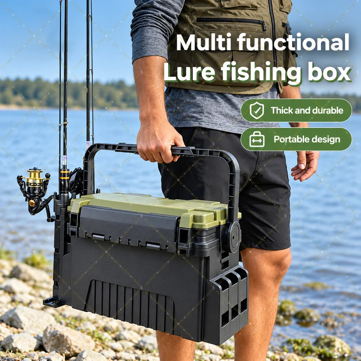 Fishing Kayak Crate - Большая рыболовная коробка с двойным отделением